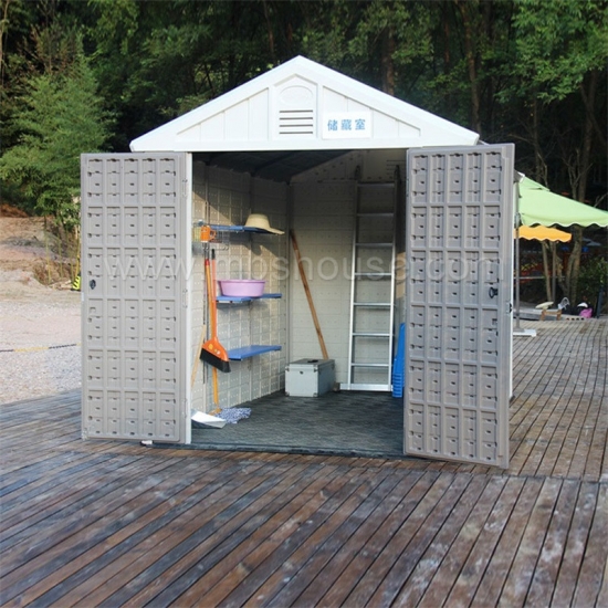 New Design in Low Cost High Quality Tool Storage HDPE Plastic Garden Shed Prefab House Made in China
