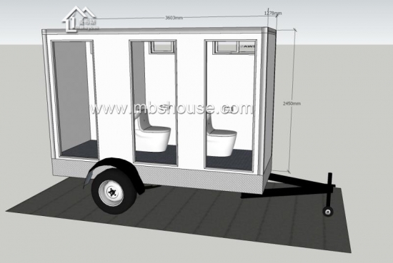 China Supply Ourdoor Trailer Mobile Toilet For Sale