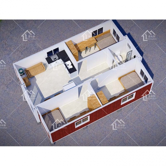 New Design 20ft 40ft Prefabricated 3 Bedrooms Tiny Expandable Container House