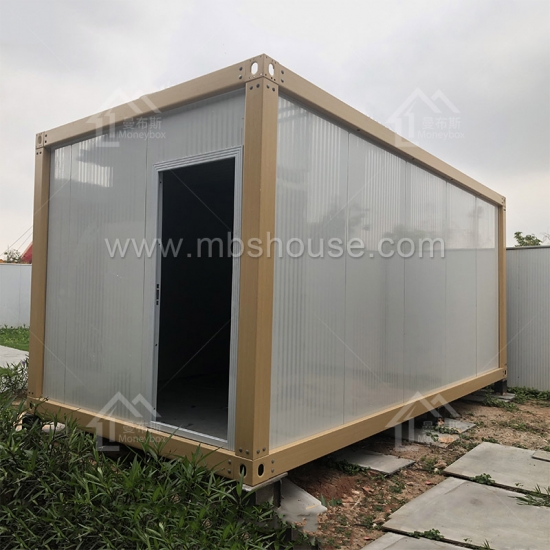 Outdoor mobile container set storage shed design