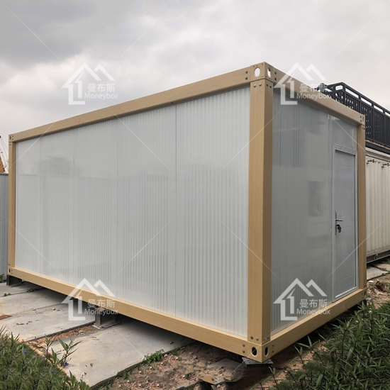 Outdoor mobile container set storage shed design